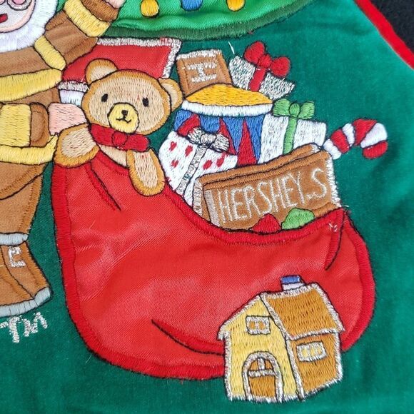Large 21" Vintage Plush Embroidered Hershey's Christmas Stocking - Picture 5 of 5